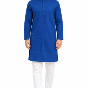 RIVAZ Royal Blue Kurta Pyjama for Men , 15906, full front view