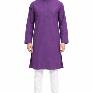 RIVAZ Purple Kurta Pyjama for Men , 29731, full front view