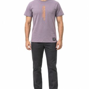 RIVAZ lavender vertical graphic T-shirt for men, front view, code 60110 Lavender
