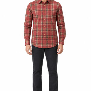 RIVAZ Red Check Men’s Shirt – 2 – front view
