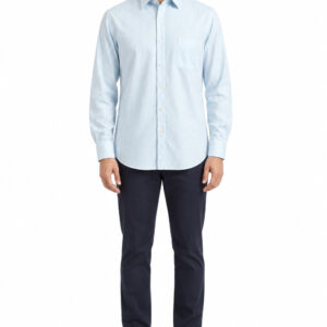 RIVAZ Pale blue Plain Men’s Shirt – 47923 – front view