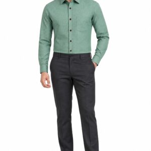RIVAZ Sage green Plain Men’s Shirt – 53708 – front view