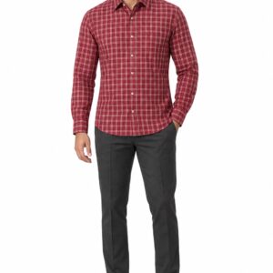 RIVAZ Red Check Men’s Shirt – 55379 – front view