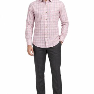 RIVAZ Pale pink Check Men’s Shirt – 58229 – front view