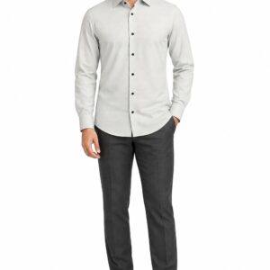 RIVAZ Off white Plain Men’s Shirt – 58390 – front view