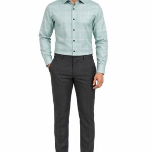 RIVAZ Mint green Plain Men’s Shirt – D-20218 – front view