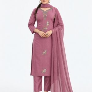 neck detail kurti set, RIVAZ style 60007, 60007 mauve front