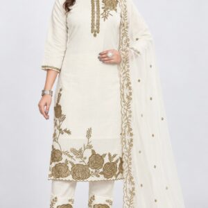 ivory rose kurti set, RIVAZ style 60137, 60137 ivory front