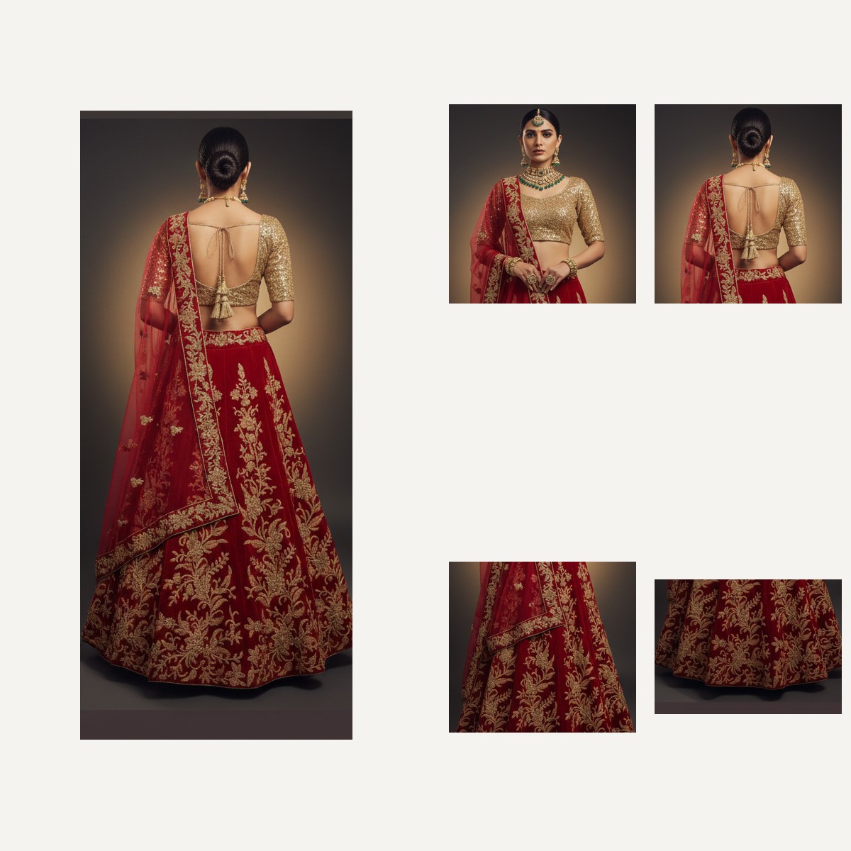 maroon unstitched lehenga 23368 – detail view