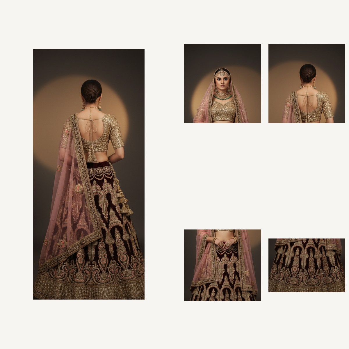 black unstitched lehenga 27027-2 – detail view