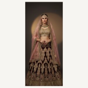 black unstitched lehenga 27027-2 – full front view