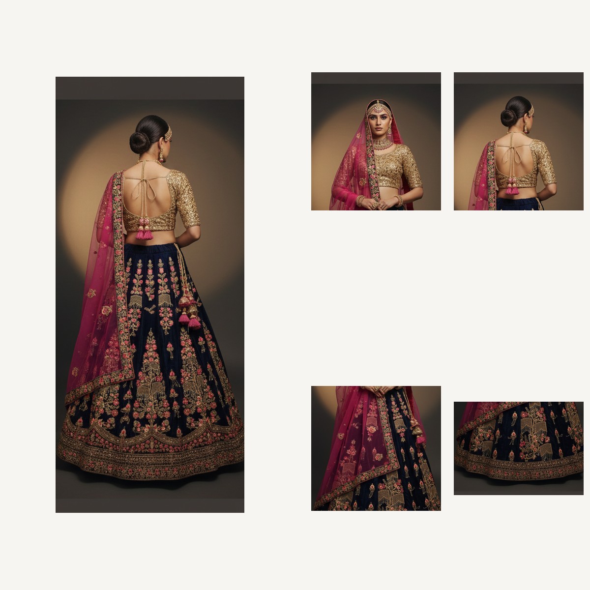 black unstitched lehenga 30977-1 – detail view