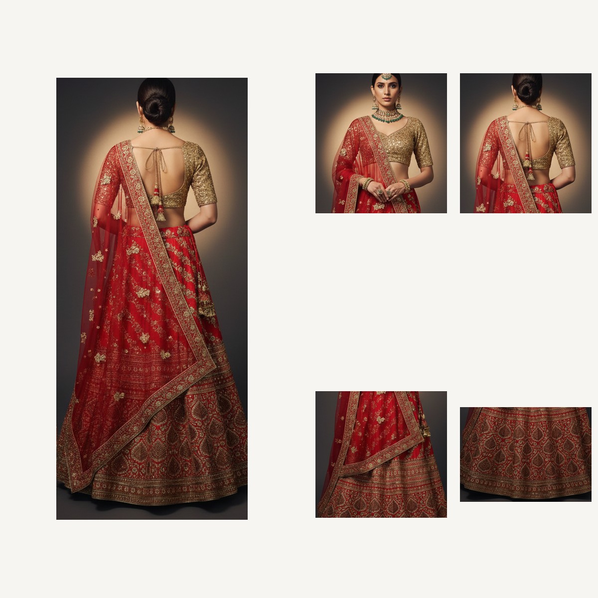 maroon unstitched lehenga 32859 – detail view