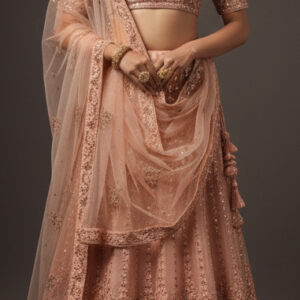 RIVAZ dusty pink unstitched lehenga 56080 full front view