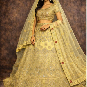 RIVAZ yellow unstitched lehenga 56703 full front view
